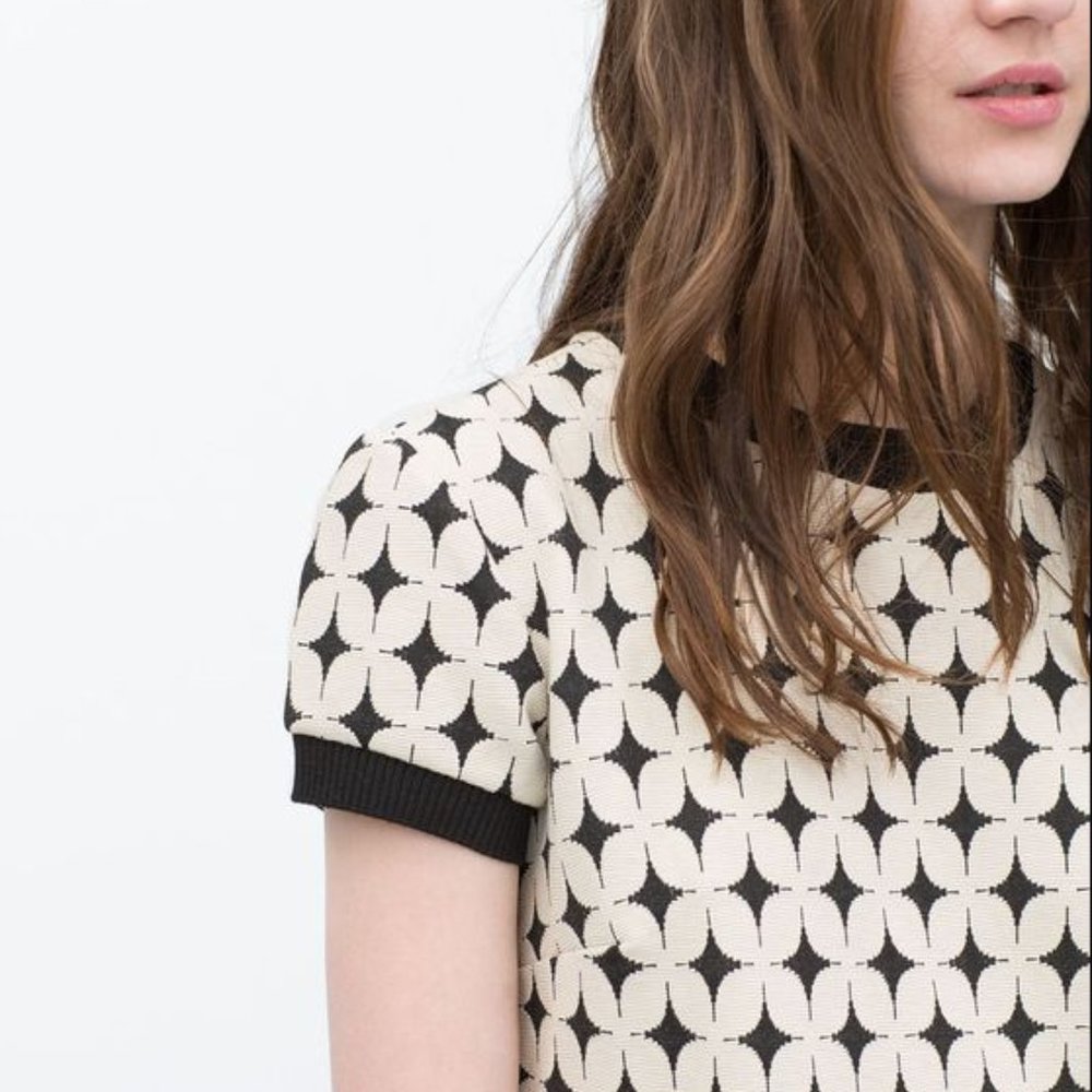 Zara Geometric Knit Dress